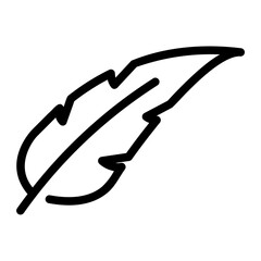feather line icon