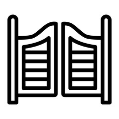 saloon line icon