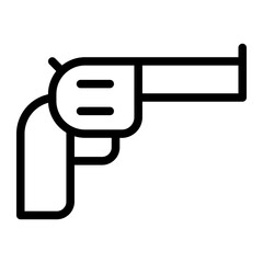 revolver line icon