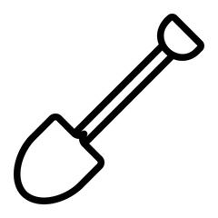 shovel line icon