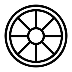 Obraz premium wheel line icon