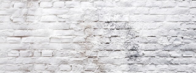 White brick wall texture in minimalist style. Generative AI