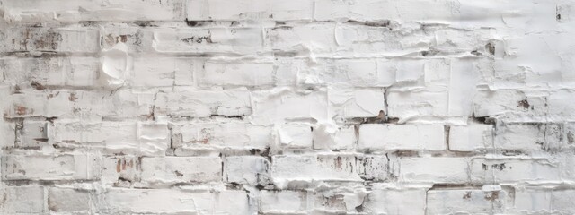 Fototapeta premium White brick wall texture in minimalist style. Generative AI