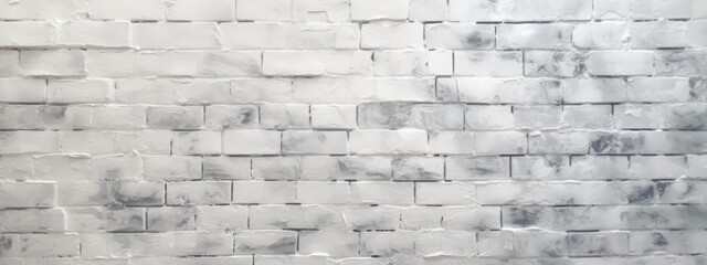 White brick wall texture in minimalist style. Generative AI