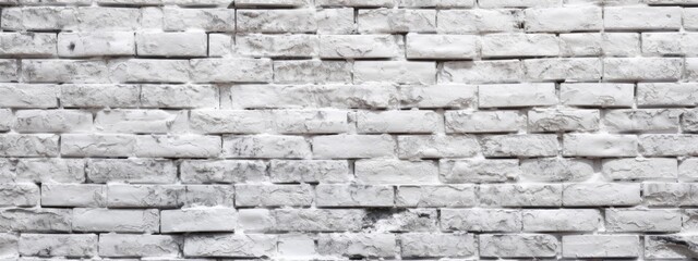 White brick wall texture in minimalist style. Generative AI