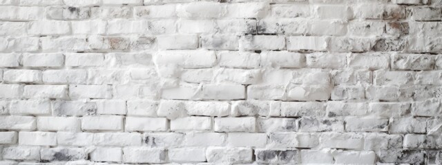 Obraz premium White brick wall texture in minimalist style. Generative AI