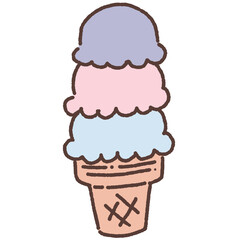 pastel ice cream cone