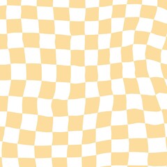 Checkered pattern background painting. Pastel colors. Minimal style.