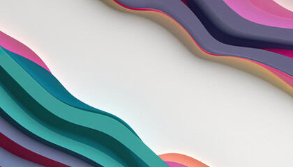 Paper Cut Background with Multi Layers 3D Effect and Copy Space Smooth Origami Shape Paper design, advertising, branding, graphic design, Banner, Poster, Wallpaper, Web design, Art, Backdrop, pattern