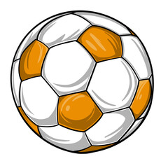 Dynamic White and Yellow Soccer Ball Illustration: Unleash Your Sporting Spirit. Immerse yourself...