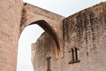 Fototapeta na wymiar Castell de Bellver old castle in Mallorca Spain