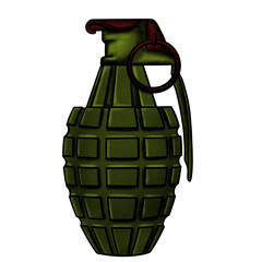 Powerful Green Army Grenade Illustration: Symbol of Strength and Defense. Explore the powerful world of defense with this striking green army grenade illustration. 