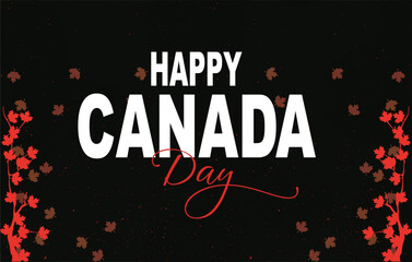 Fototapeta na wymiar vector flat Canada day illustration