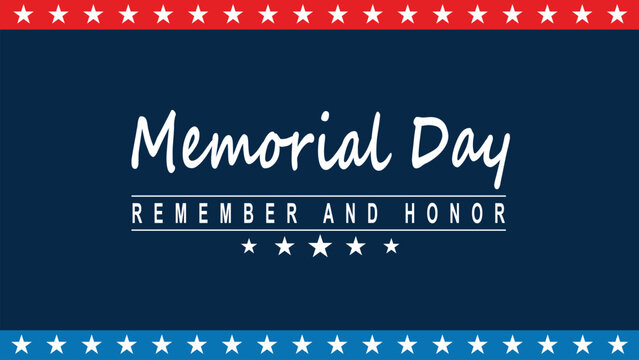 memorial day of the USA design template with American