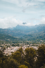 Fototapeta na wymiar Town of Sóller, Mallorca, Spain Mountain view scenery