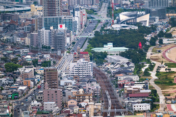 神戸の山から眺めた街並み