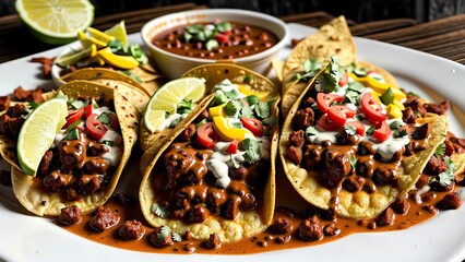 Fototapeta premium A delicious mexican. Generative AI