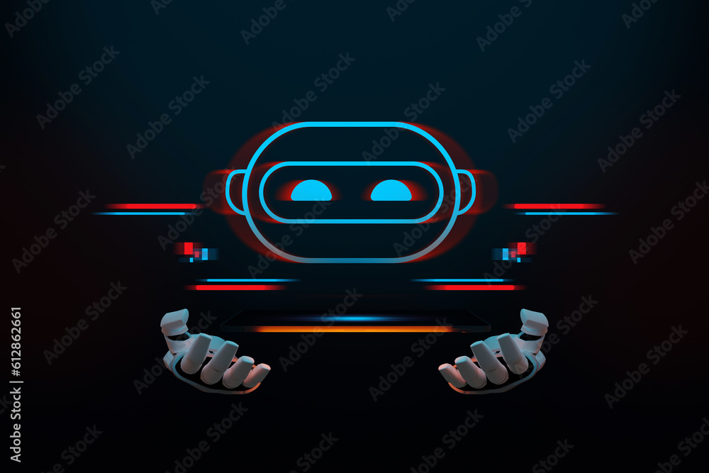 Aufkleber artificial intelligence machine learning business internet technology concept. circuit board in shap