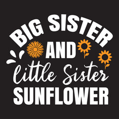 Big Sister And Little Sister Sunflower svg