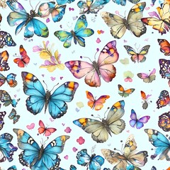 Obraz na płótnie Canvas Beautiful Butterflies Art Work