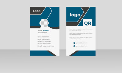 Professional id card design template. 