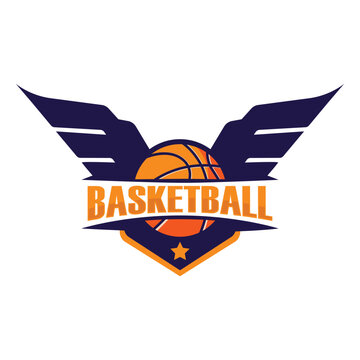 Basketball club logo badge vector