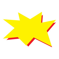 yellow star for surprise sale shock promotion price tag  design