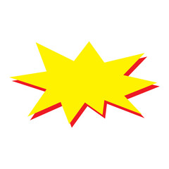 yellow star for surprise sale shock promotion price tag  design