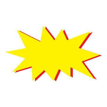 yellow star for surprise sale shock promotion price tag  design