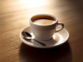 Fototapeta premium Coffee FLAT WHITE,Generative AI
