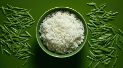 Bowl of white basmati rice
