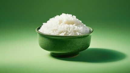 basmati rice on the green background