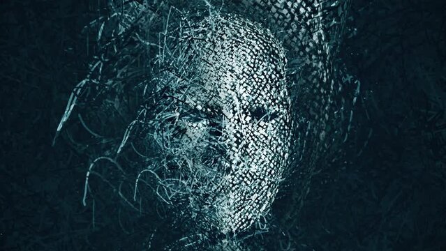 Surreal Mask. Abstract with many wires