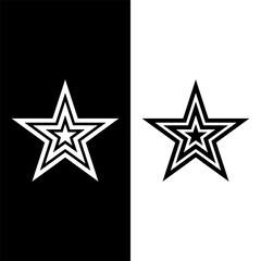 black and white star icon 