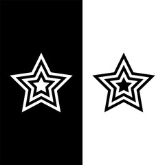 Obraz premium black and white star icon 