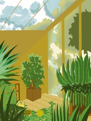 The glasshouse of garden in my imagination.