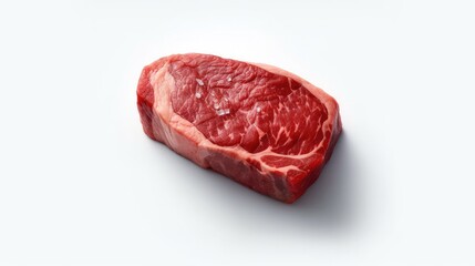 Normal Raw Steak on the white background