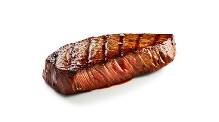 Beefsteak on white background