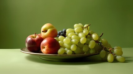 Mix of Fruits including grapes and apples 