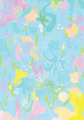 Obraz na płótnie Canvas pattern with flowers