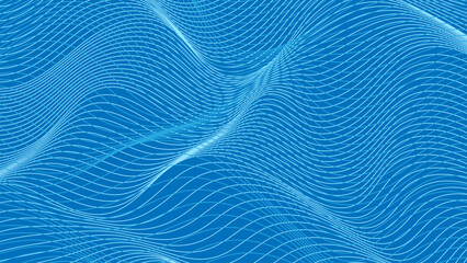 Naklejka na ściany i meble Blue wave line abstract pattern background. Vector illustration