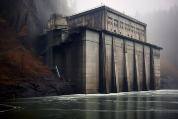 Hydroelectric Dam Power Generation -ai generated