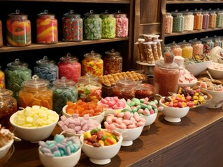 Colorful Candy Shop Display -ai generated