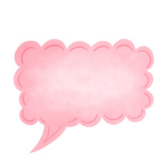 pink speech bubble