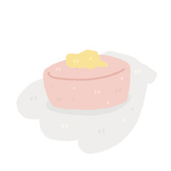 shell grill seafood cute design illustration 