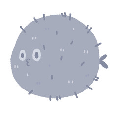 puffer seafood cute design illustration 