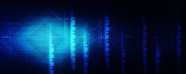 2d illustration Abstract futuristic electronic circuit technology background