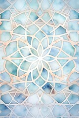 Abstract watercolor islamic pattern Generative AI