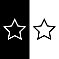 black and white star icon