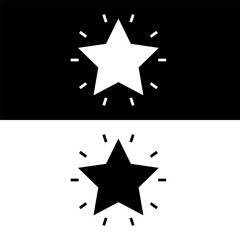 black and white star icon